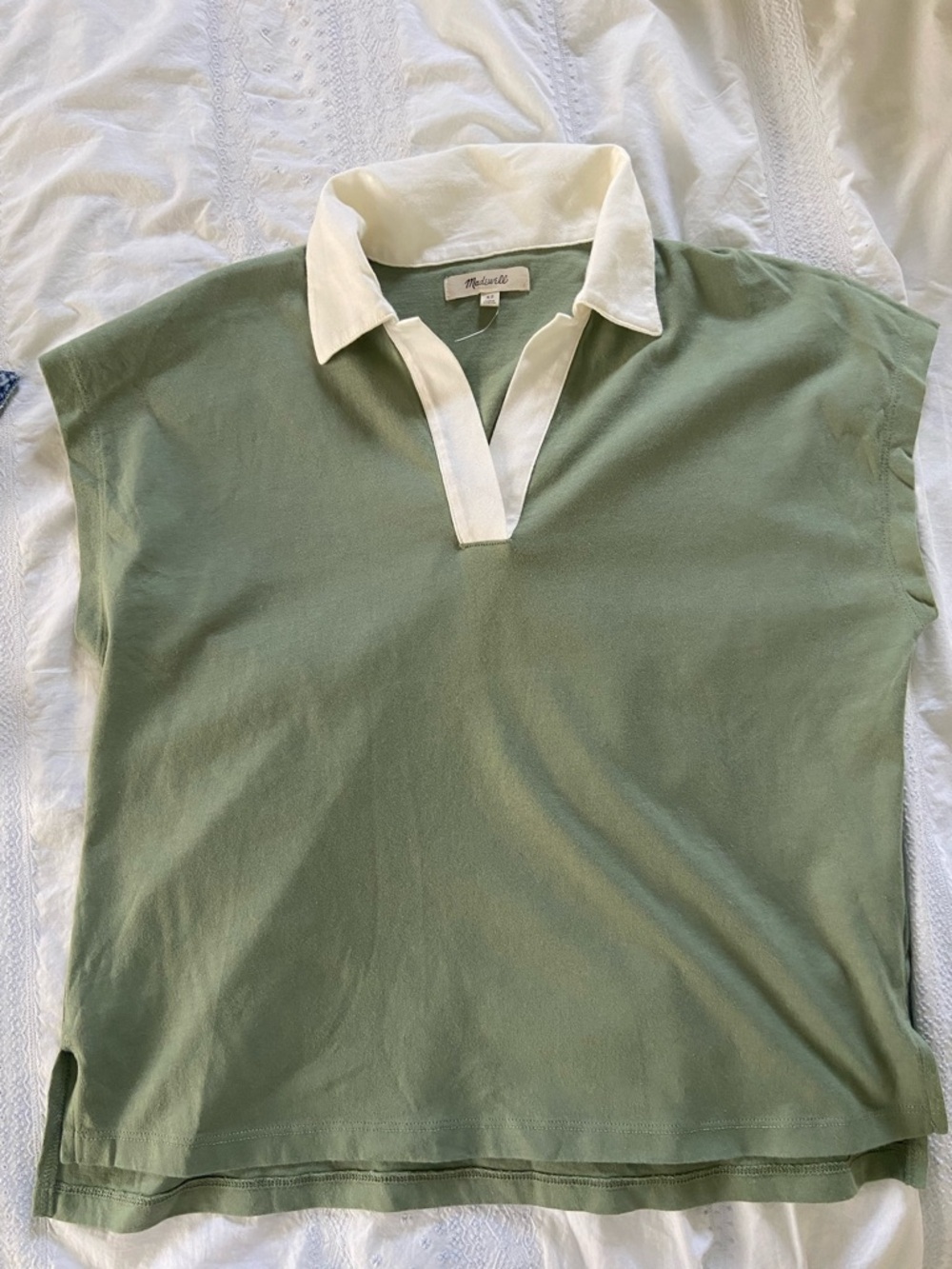 Madewell relaxed polo tee in slub cotton